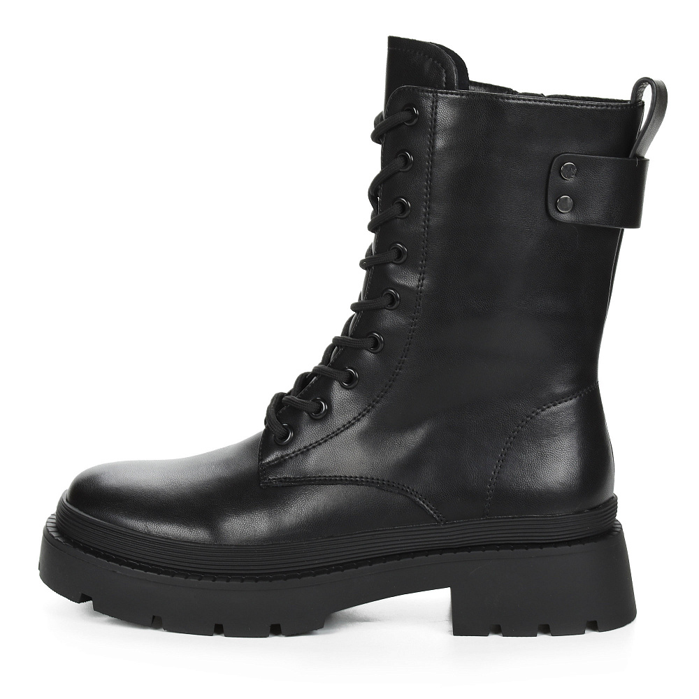 Черные утепленные ботинки из кожи Respect