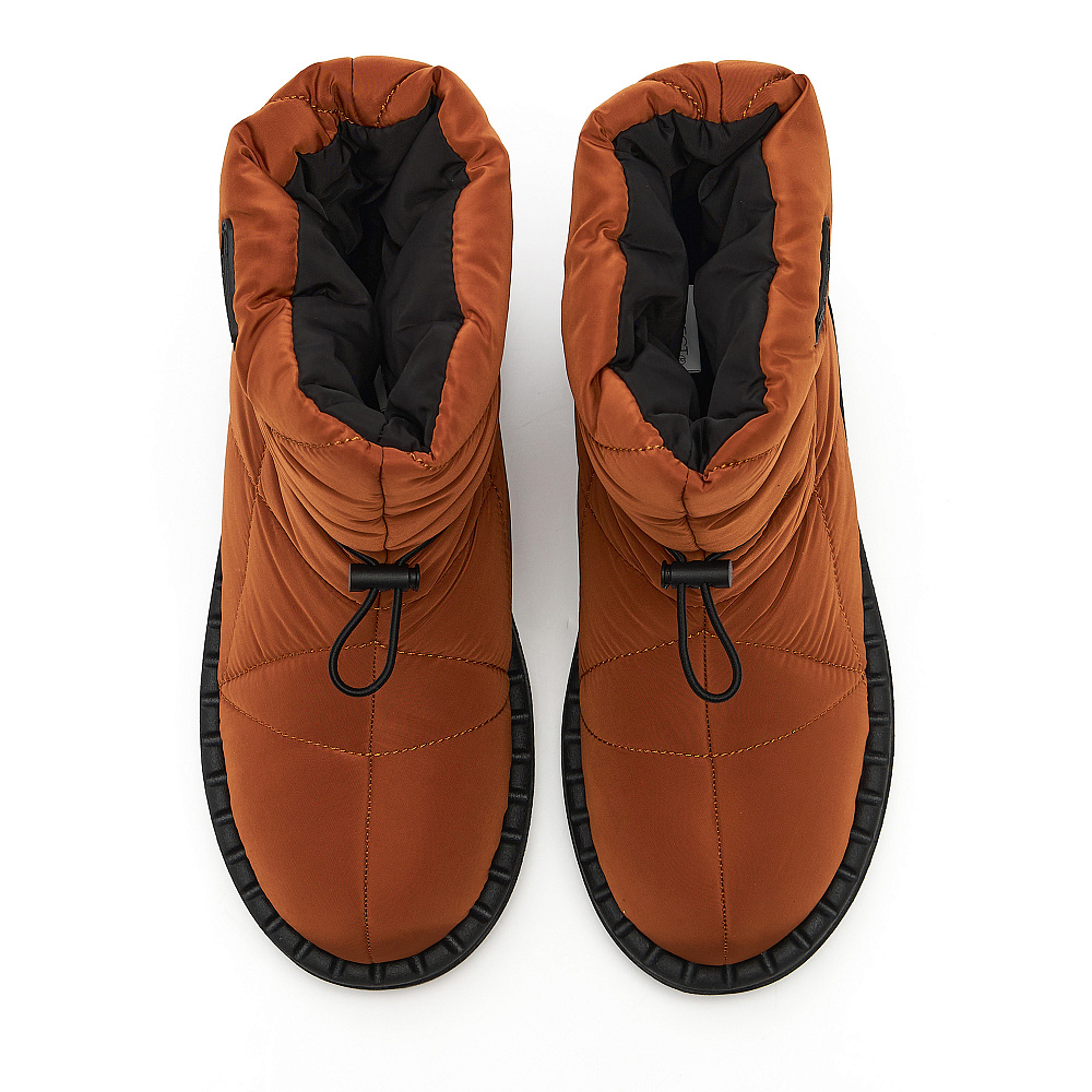 Рыжие утепленные дутики из текстиля Respect