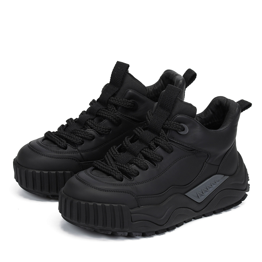 Черные зимние кеды из нубука RSP LAB