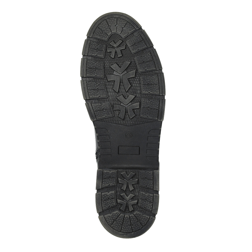 Синие утепленные ботинки из кожи Respect