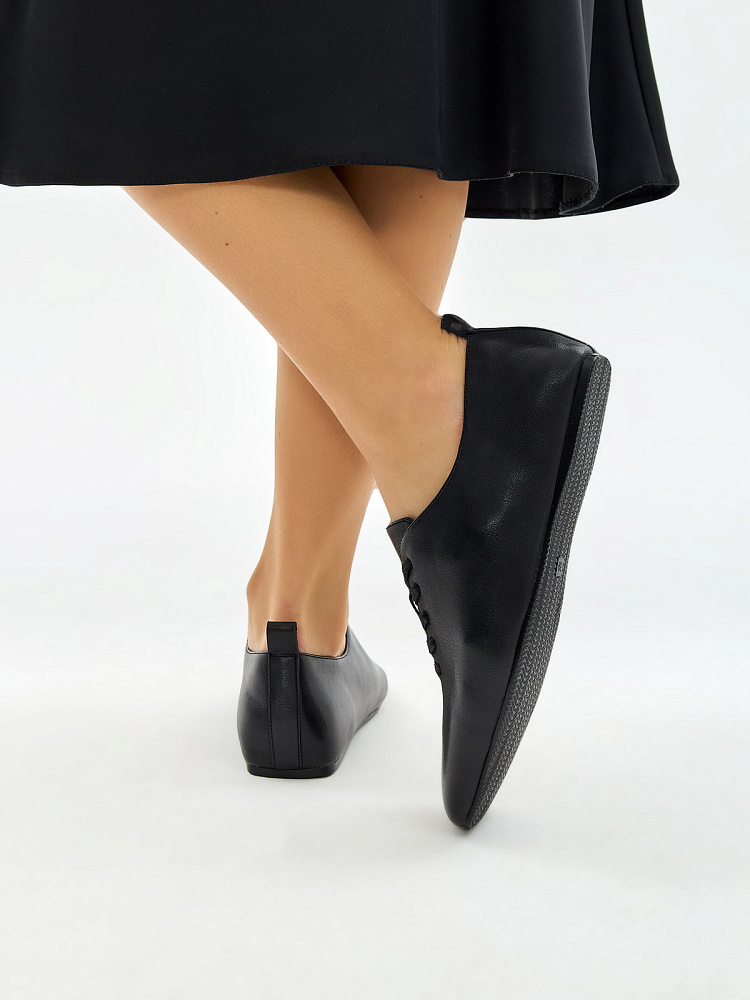 Черные полуботинки из кожи Respect