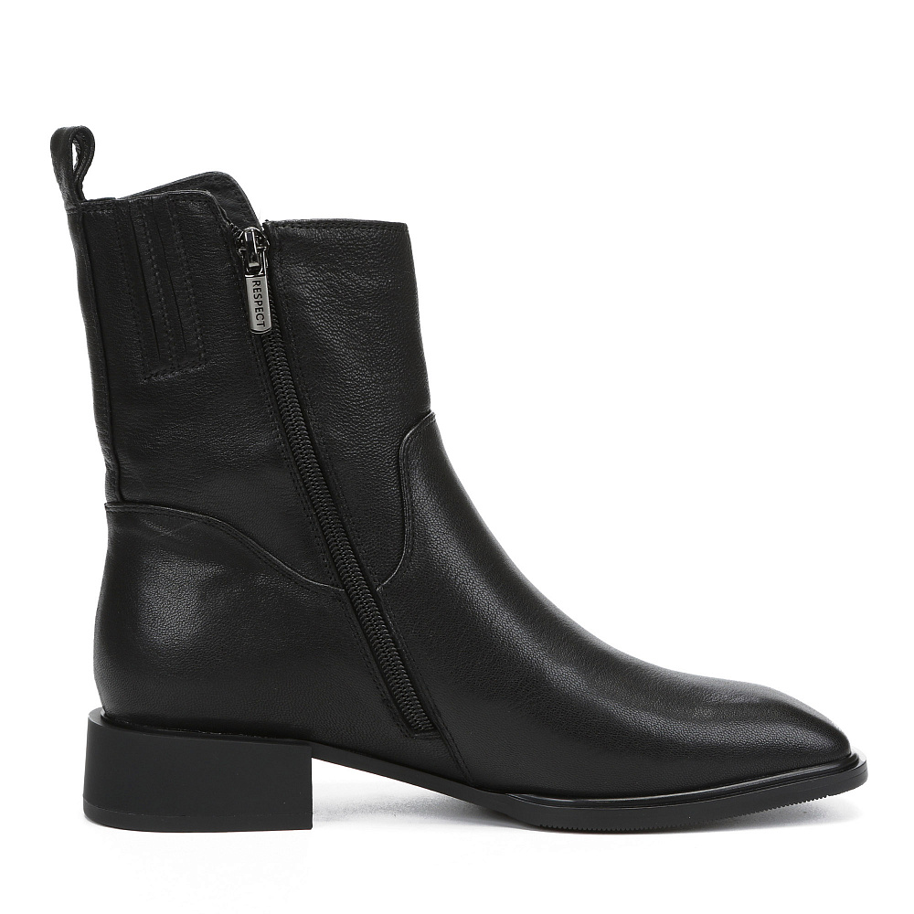 Черные ботинки из кожи Respect