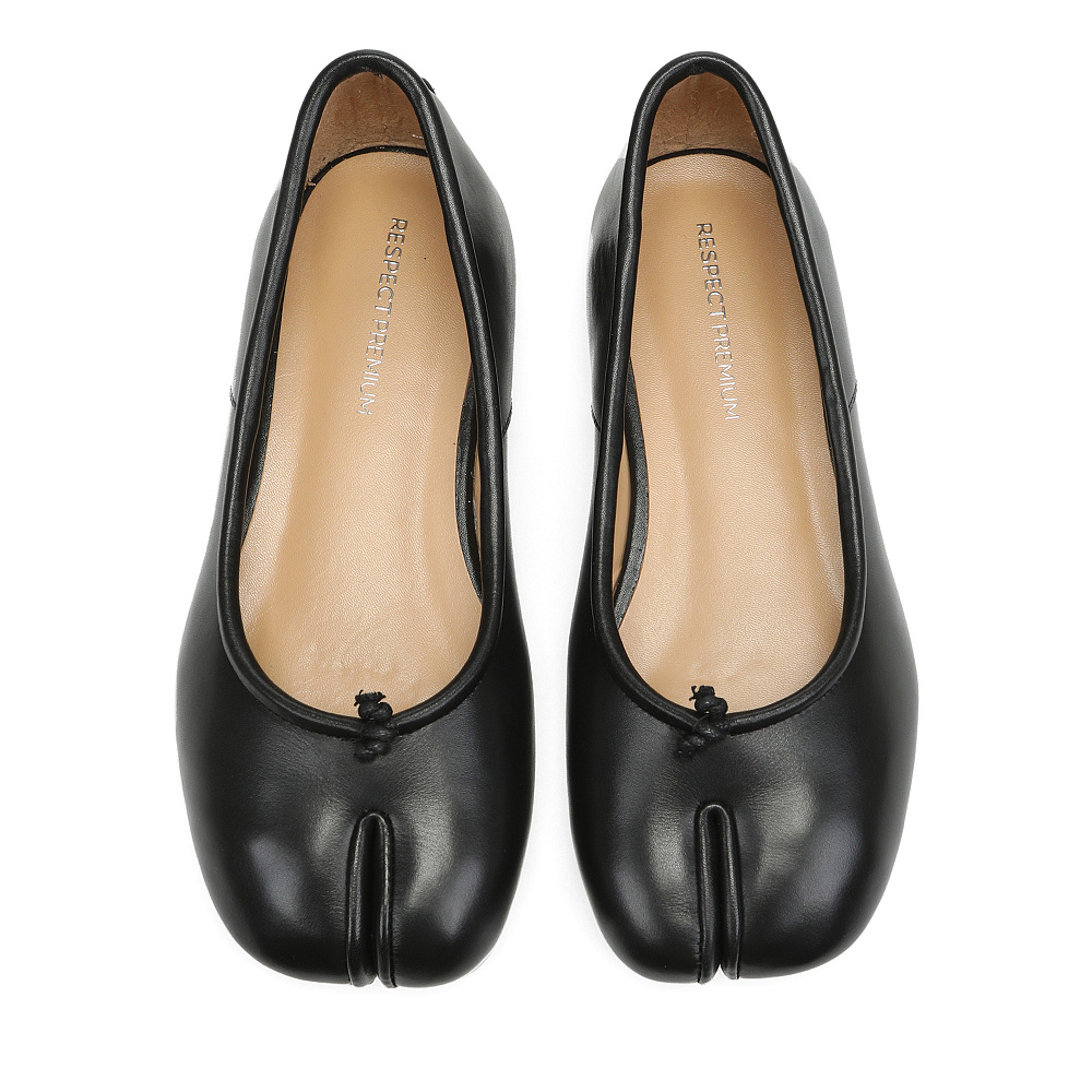Черные балетки из гладкой кожи RESPECT PREMIUM