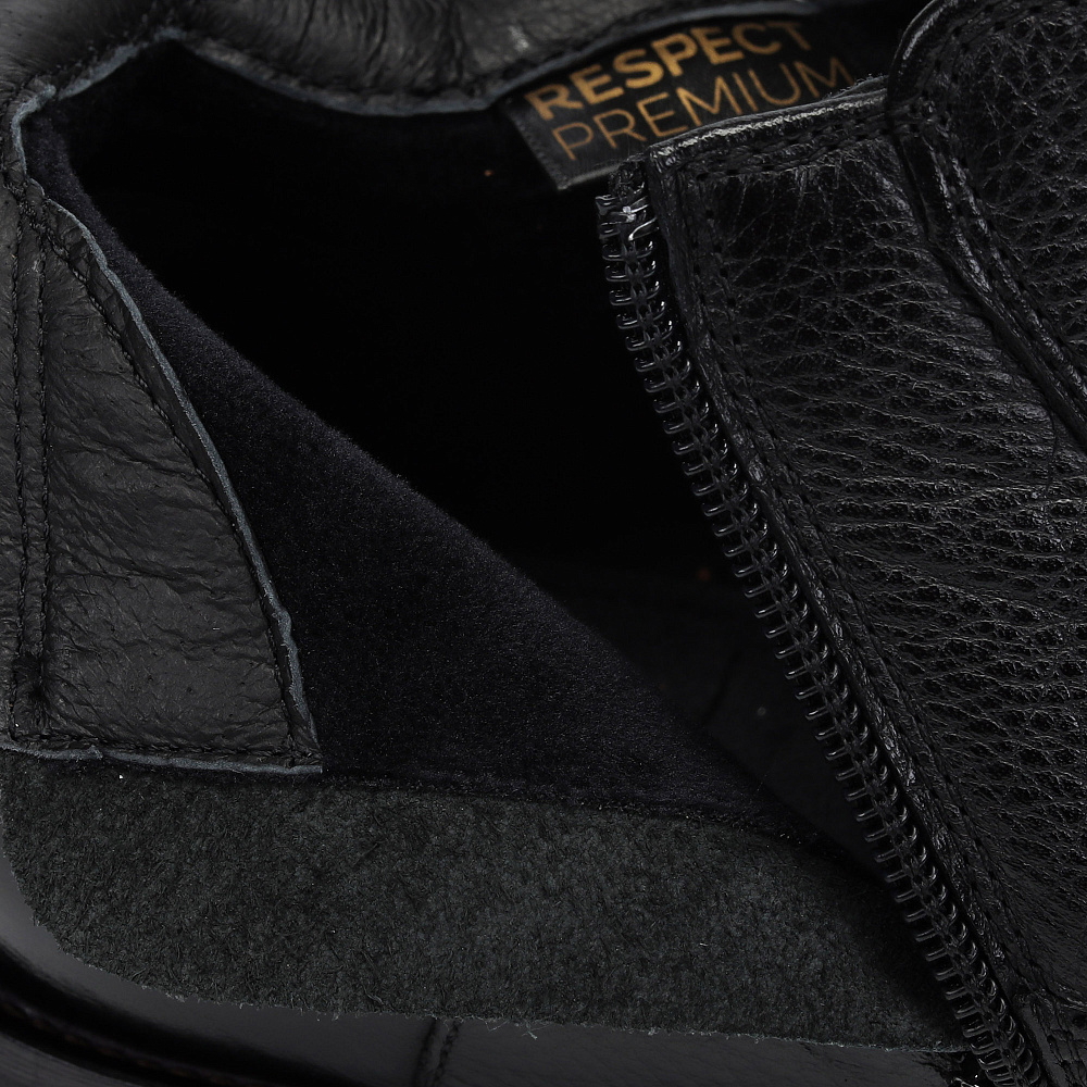 Черные ботинки из гладкой кожи RESPECT PREMIUM