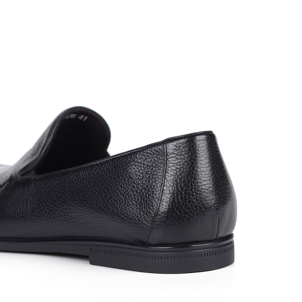 Черные лоферы из кожи Respect