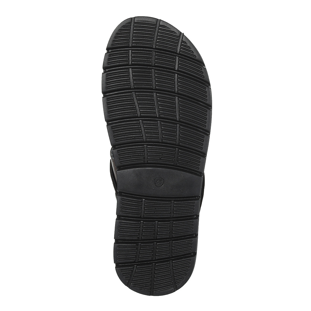 Коричневые шлепанцы из кожи Respect