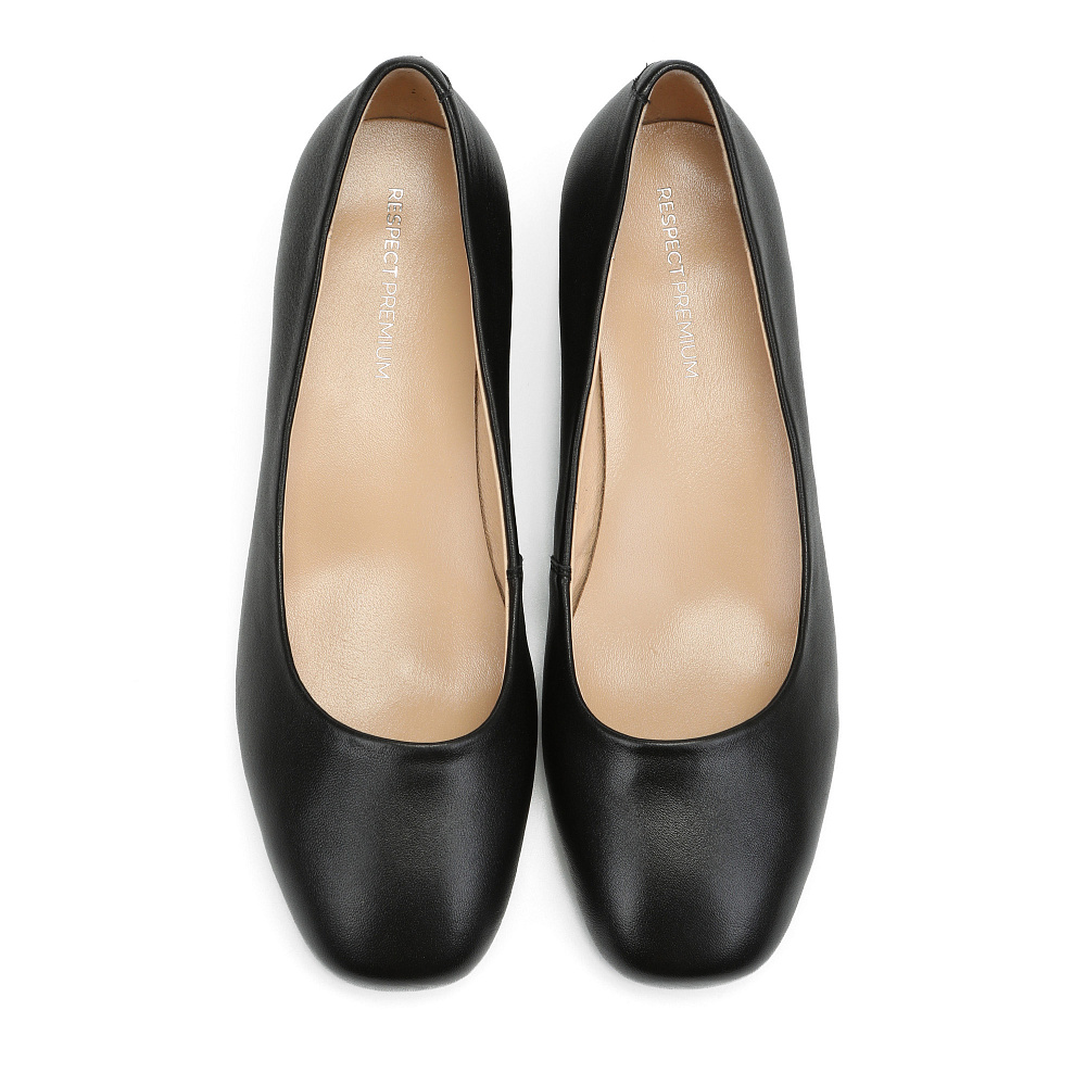 Черные туфли лодочки из гладкой кожи RESPECT PREMIUM