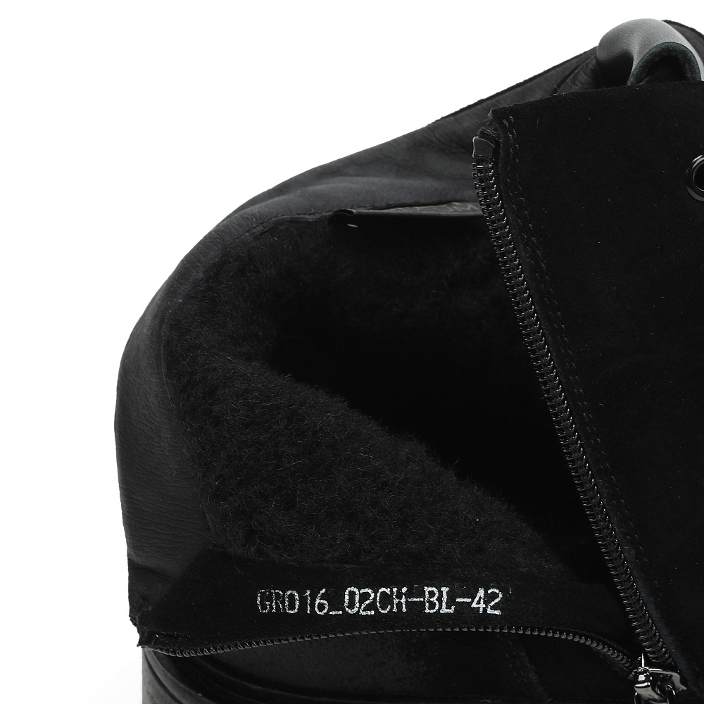 Черные зимние ботинки из бархатистого велюра RESPECT PREMIUM