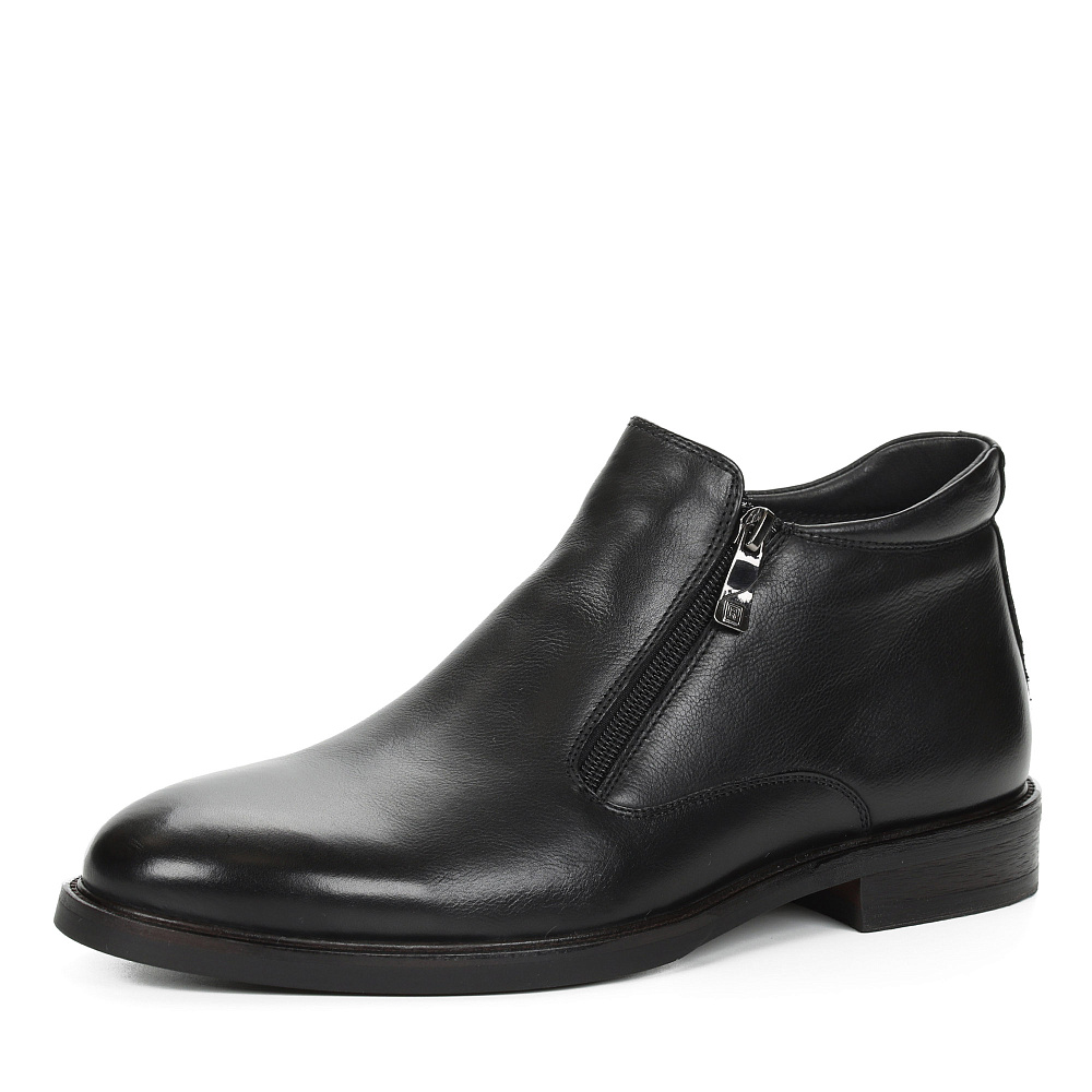 Черные ботинки из гладкой кожи без шнурков RESPECT PREMIUM