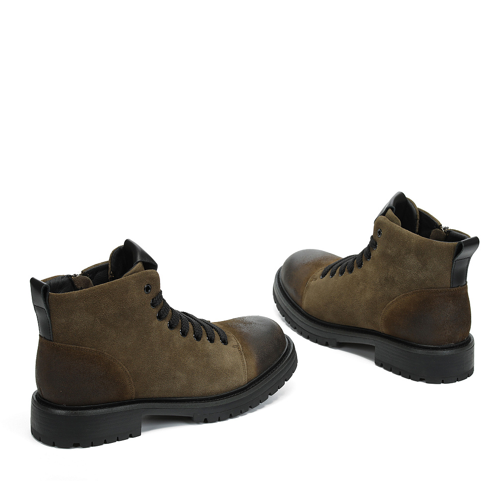 Зимние ботинки из бархатистого велюра цвета хаки RESPECT PREMIUM