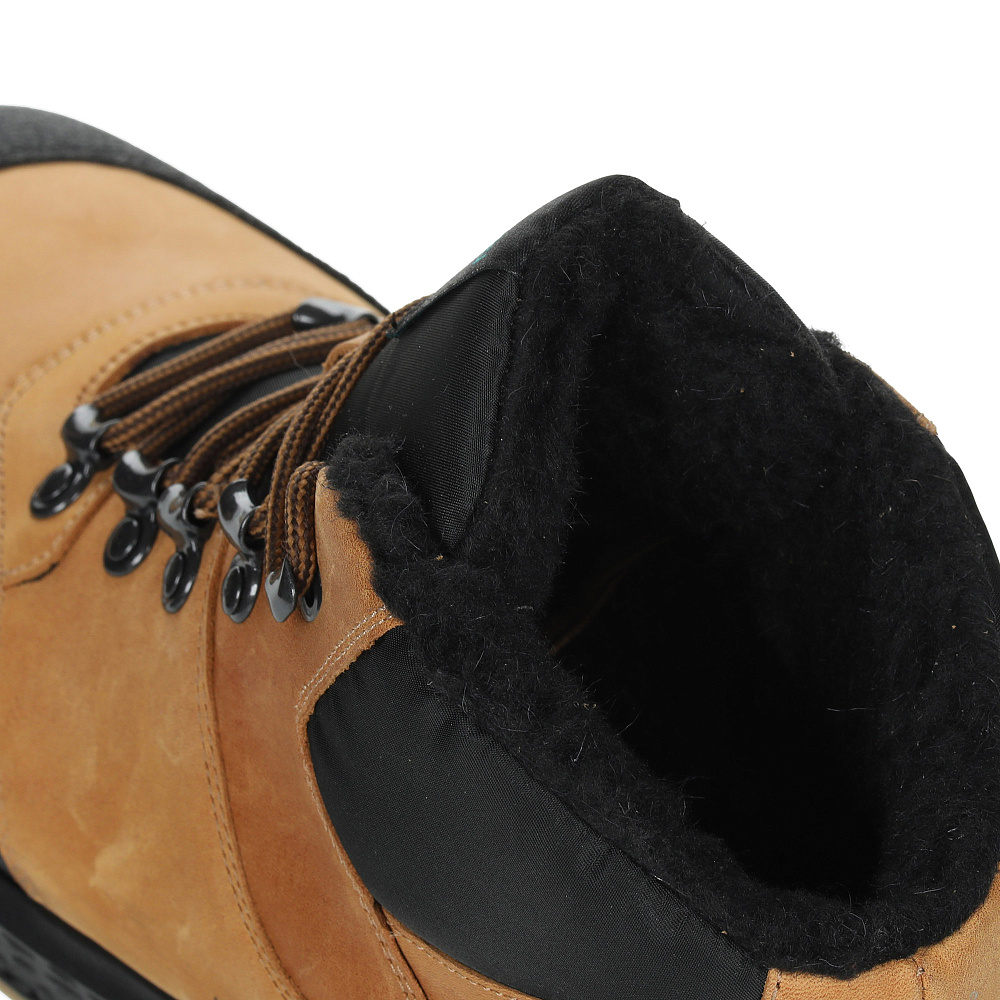 Рыжие зимние ботинки из кожи RIVERI