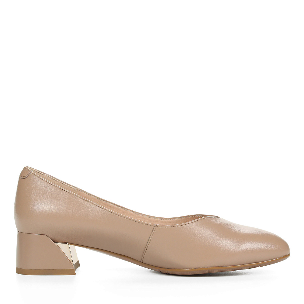 Темно-бежевые туфли лодочки из гладкой кожи Respect