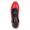 Красные открытые туфли из кожи