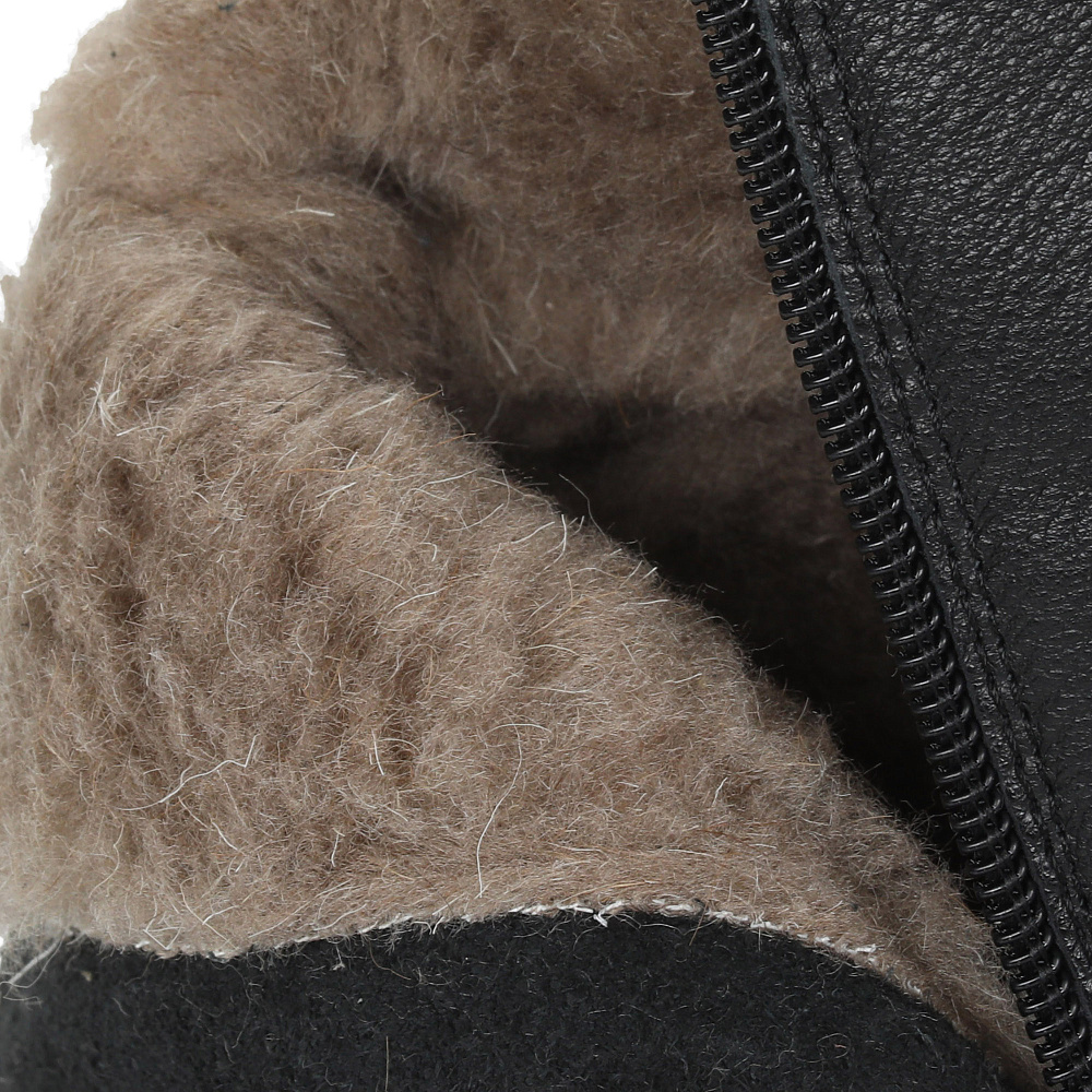 Черные зимние ботинки из кожи Respect