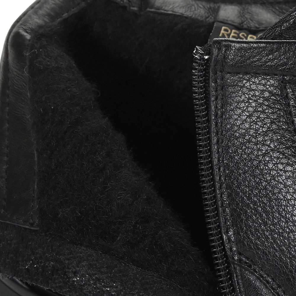 Черные утепленные ботинки из кожи Respect