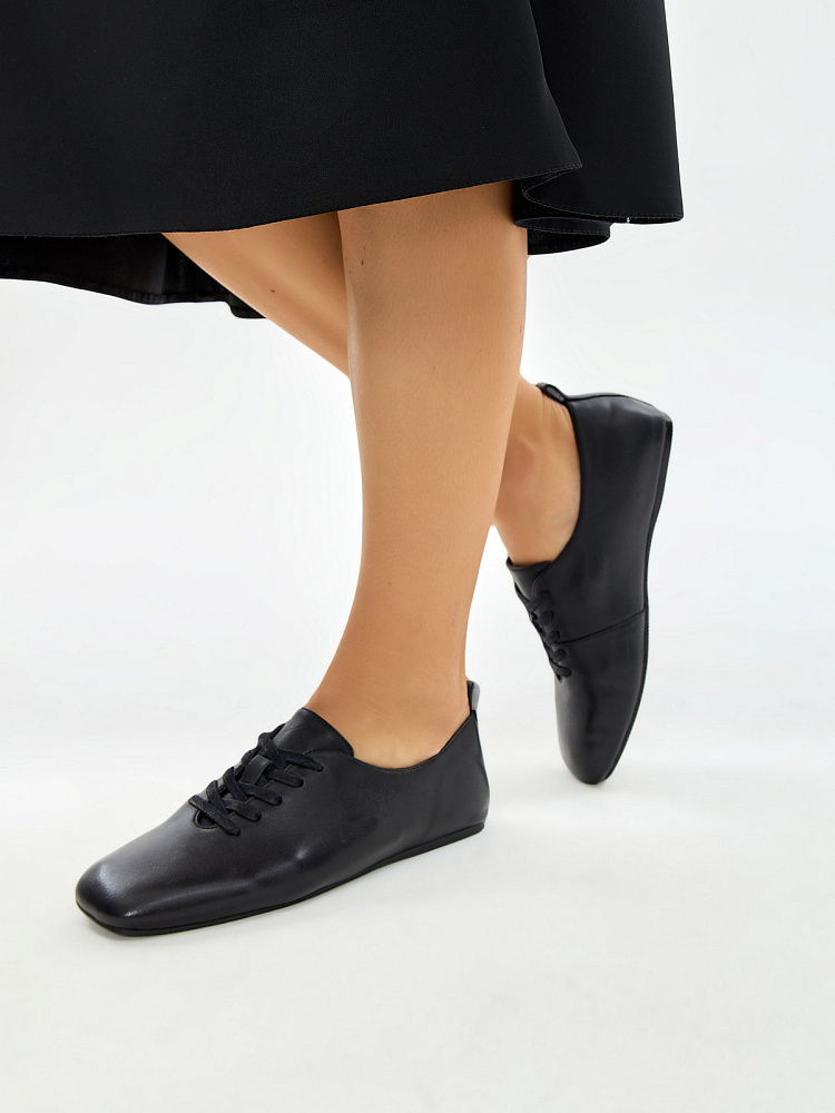 Черные полуботинки из кожи Respect