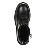 Черные высокие ботинки из кожи на подкладке из текстиля на утолщенной подошве
