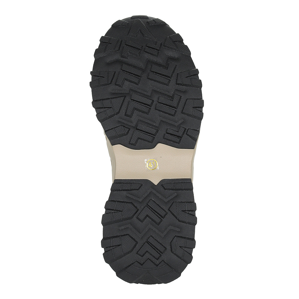 Бежево-черные ботинки из кожи Respect