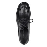 Черные закрытые туфли из кожи на шнуровке и квадратном каблуке