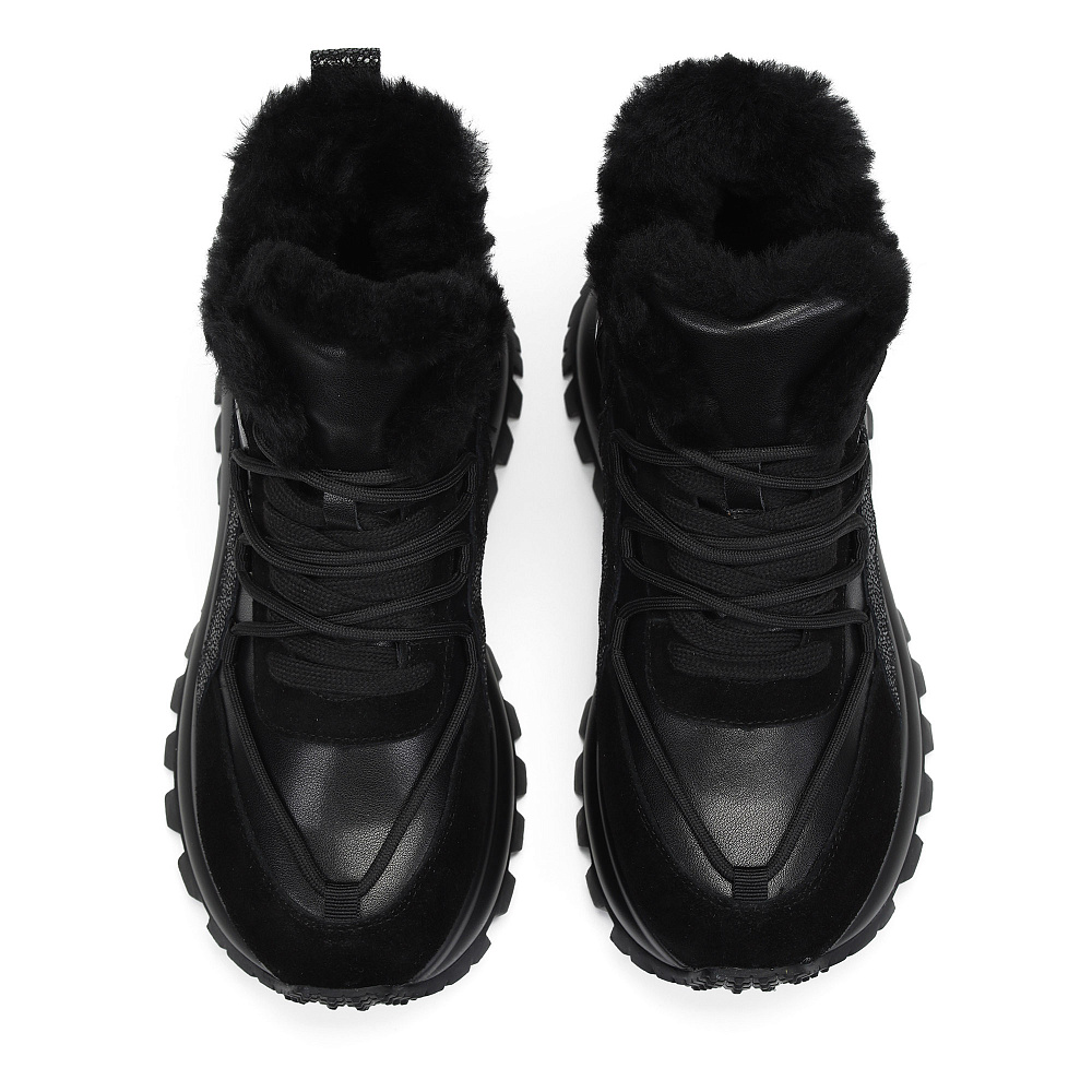 Черные зимние кроссовки из кожи RSP LAB