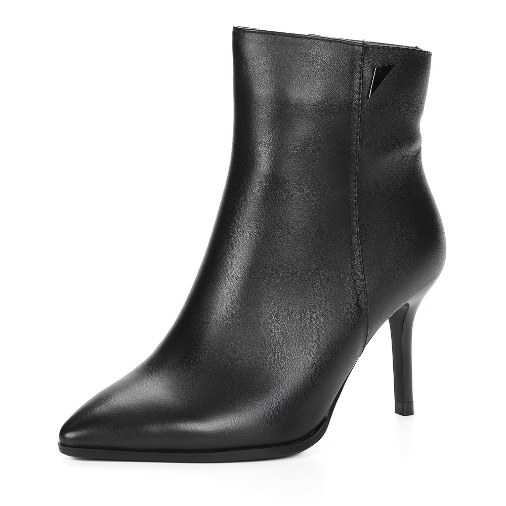 Черные ботильоны из гладкой кожи Respect