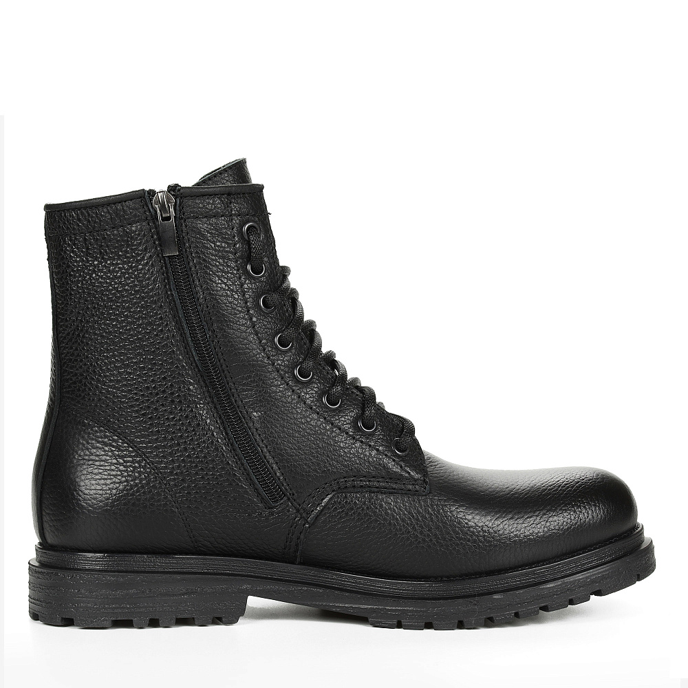 Черные ботинки из кожи на подкладке из натуральной шерсти Respect