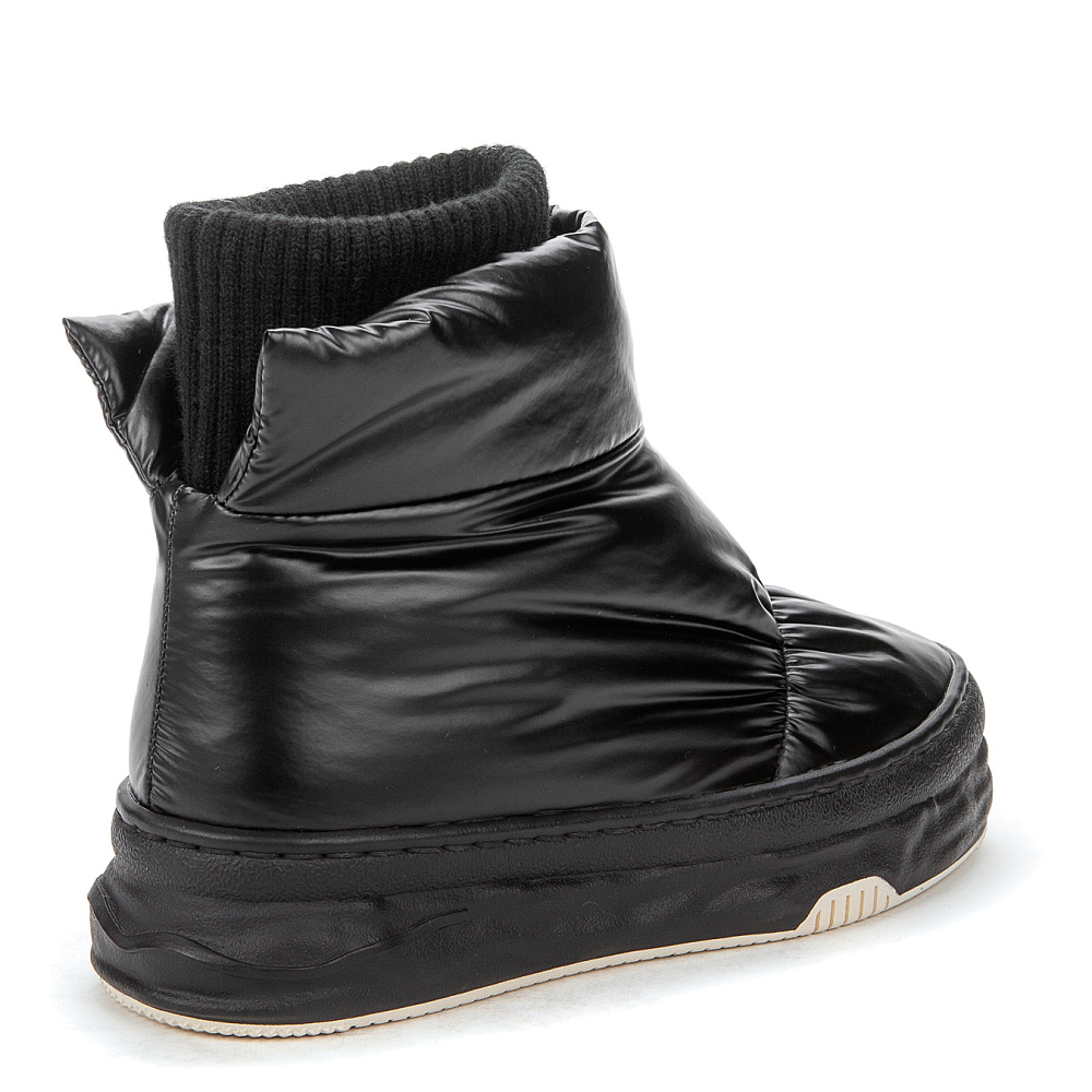 Черные дутики луноходы из текстиля Respect