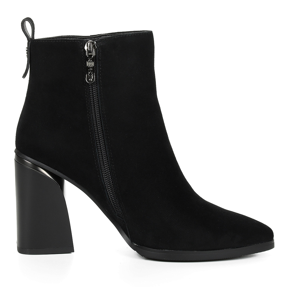 Черные зимние ботильоны из Натурального велюра Respect