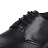 Черные полуботинки из кожи на шнуровке