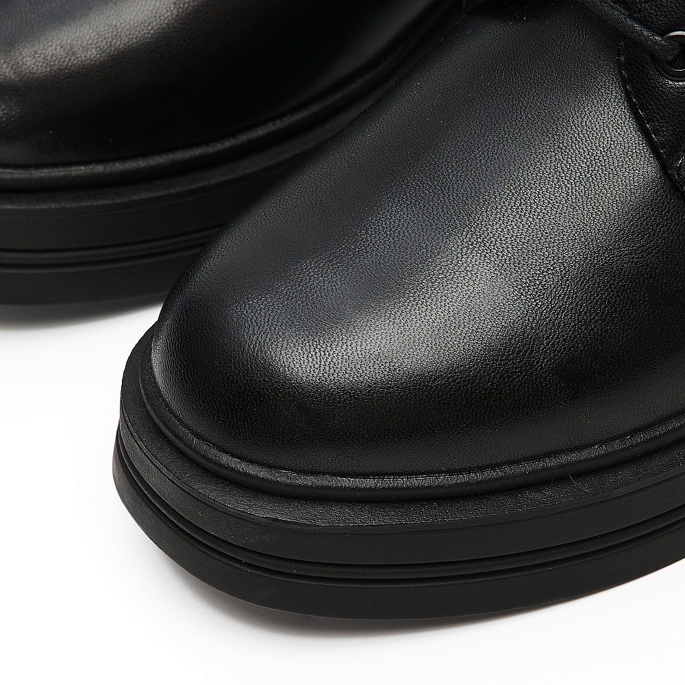 Черные зимние ботинки из кожи Respect