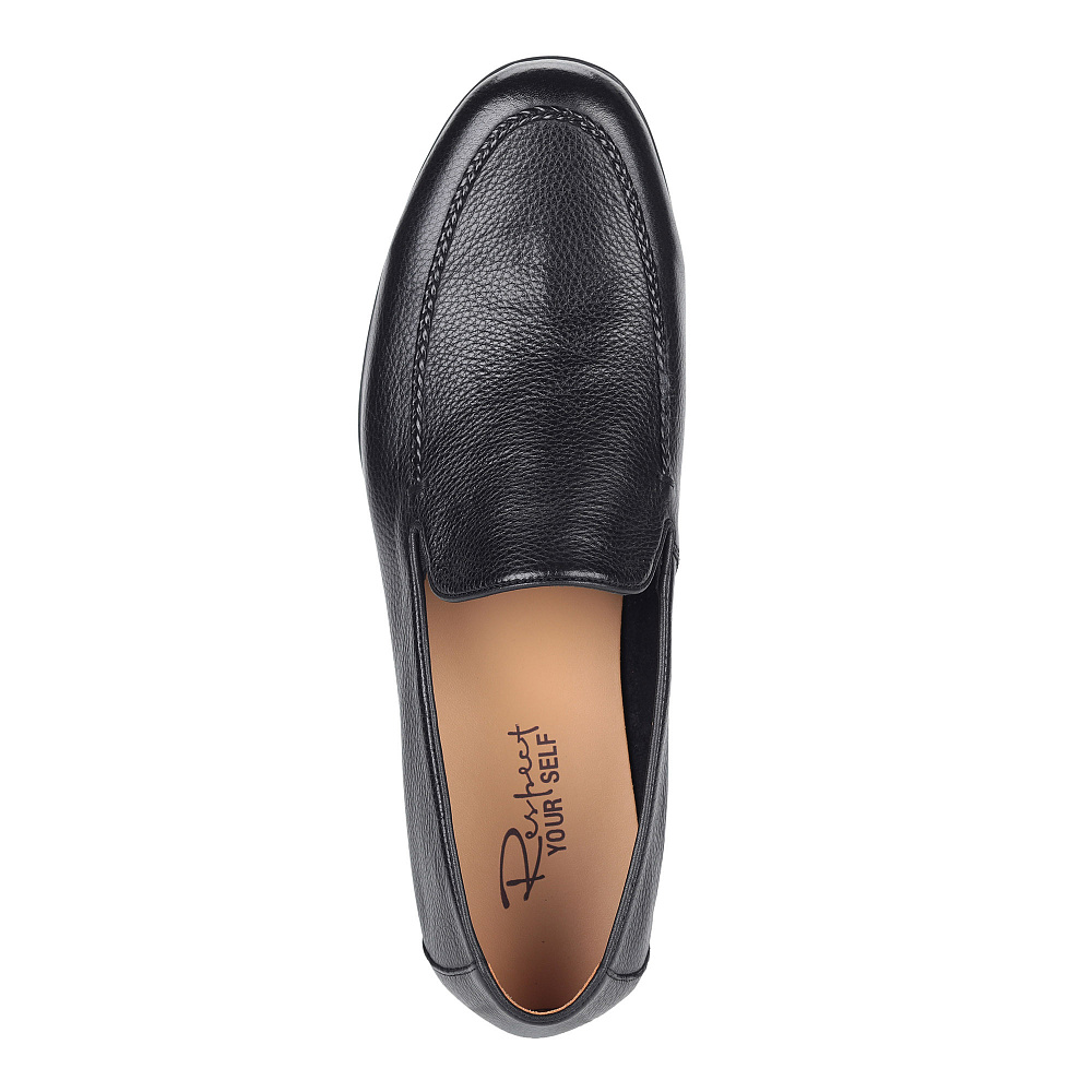 Черные лоферы из кожи Respect