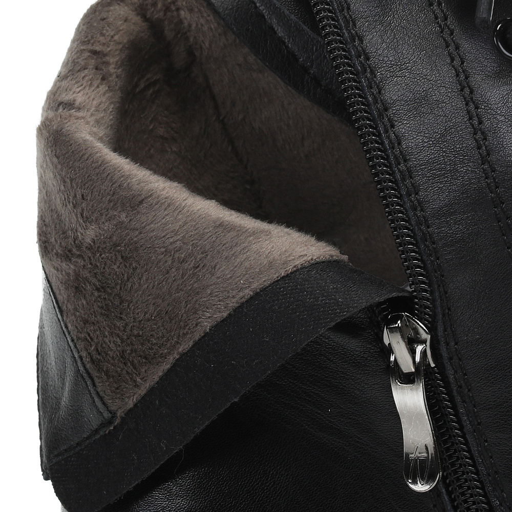 Черные ботинки из кожи Respect