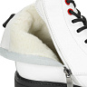 Белые ботинки из кожи на подкладки из экошерсти на утолщенной контрастной подошве