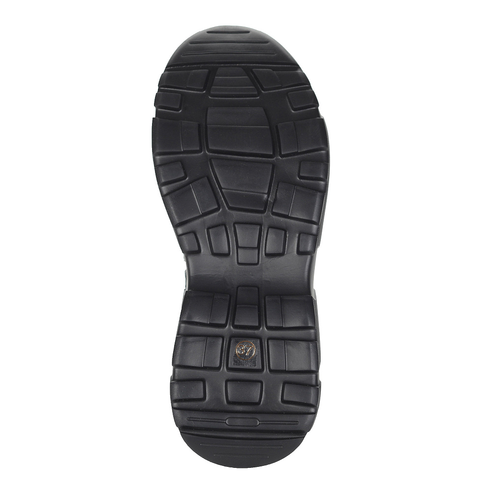 Черные кроссовки из кожи на подкладке из текстиля Respect