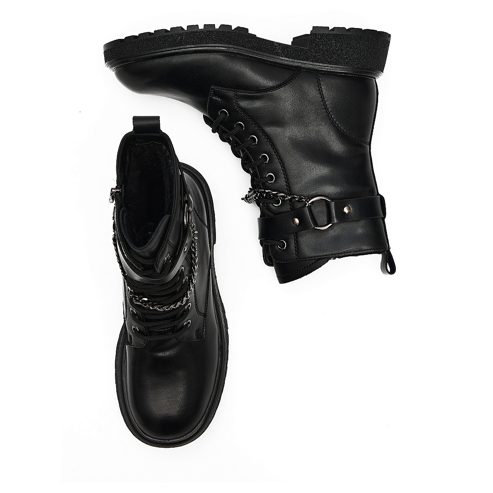 Черные зимние ботинки из кожи Respect