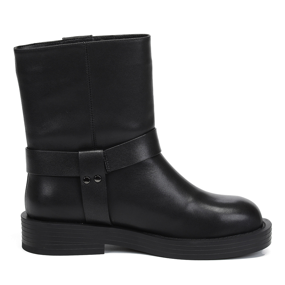 Черные полусапоги из кожи RESPECT PREMIUM