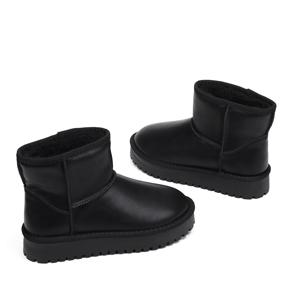 Черные угги из кожи Respect