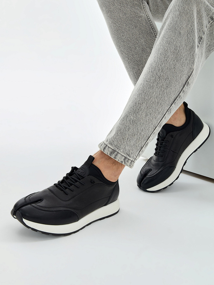 Белые кроссовки из гладкой кожи RSP LAB