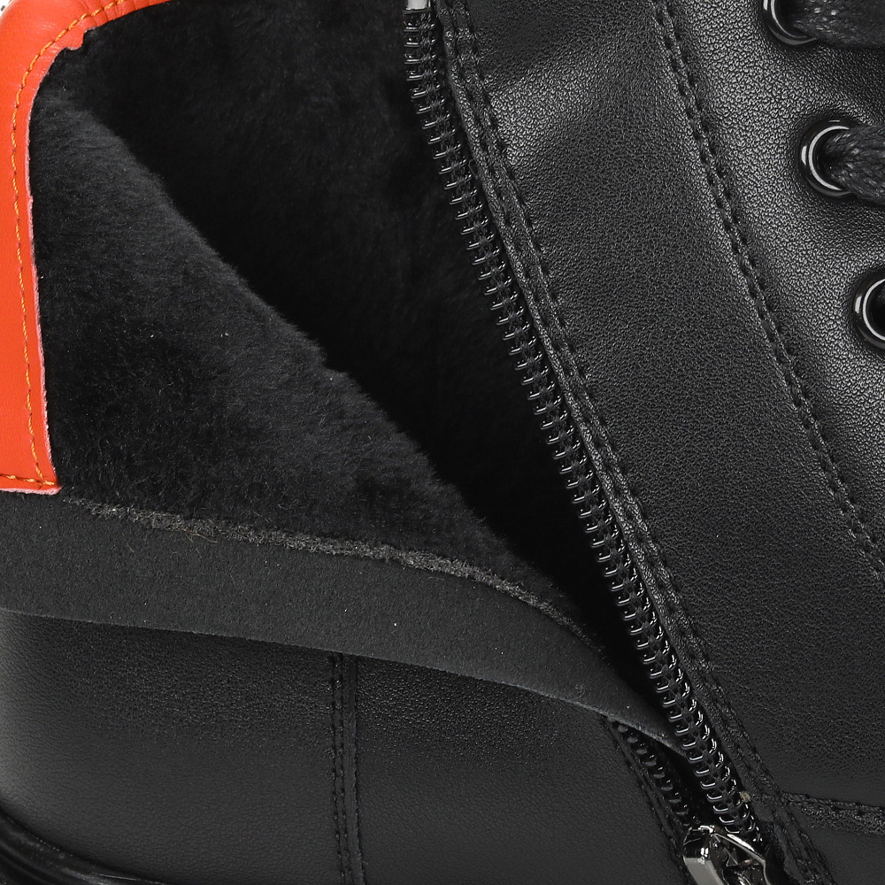 Черные ботинки из кожи Respect