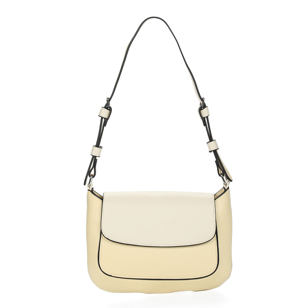 Желто-бежевая сумка из экокожи Respect