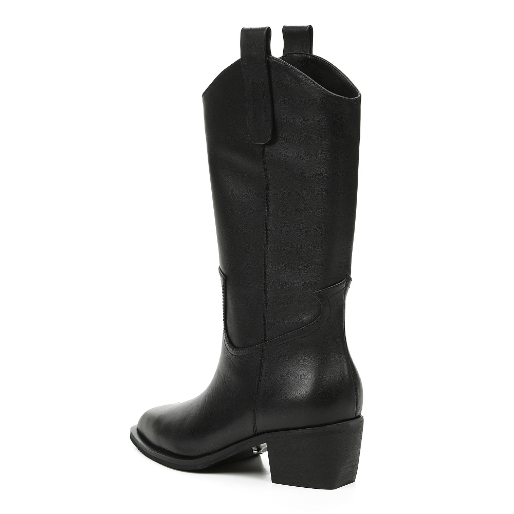 Черные казаки из гладкой кожи RESPECT PREMIUM