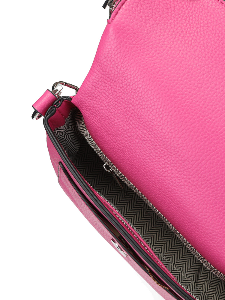 Розовая сумка-багет из экокожи Respect
