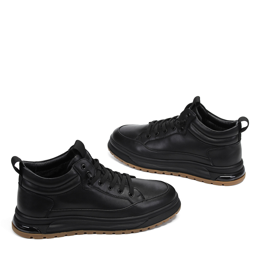 Черные зимние кеды из кожи RSP LAB