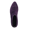 Фиолетовые ботильоны из велюра на скошенном каблуке