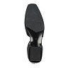 Черные открытые туфли деленки с ремешком вокруг щиколотки из кожи на подкладке из натуральной кожи