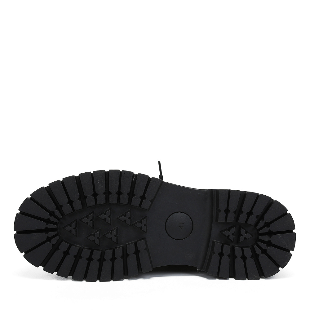 Черные зимние ботинки из гладкой кожи Respect