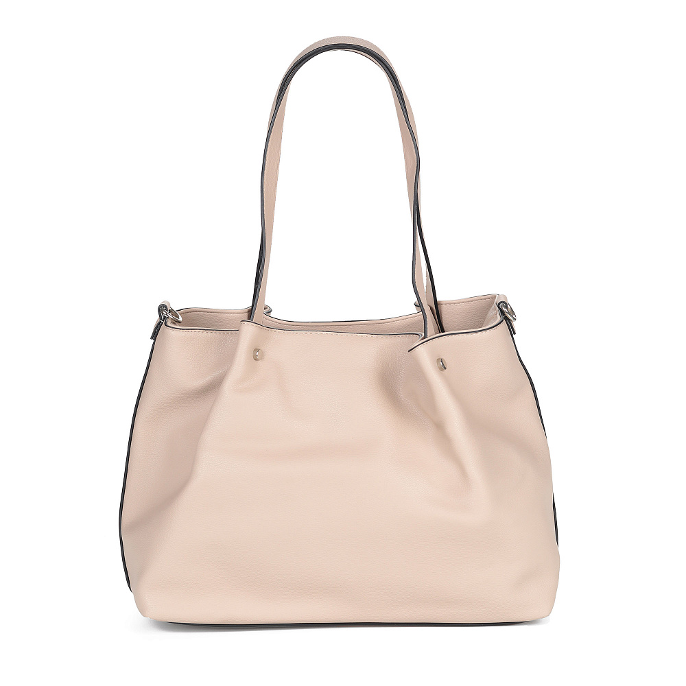 Коричневая сумка тоут из экокожи с дополнительной ручкой Marco Tozzi