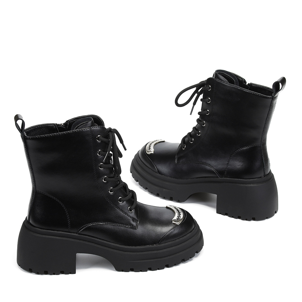 Черные ботинки из композиционной кожи Respect