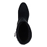 Черные сапоги на контрастном каблуке