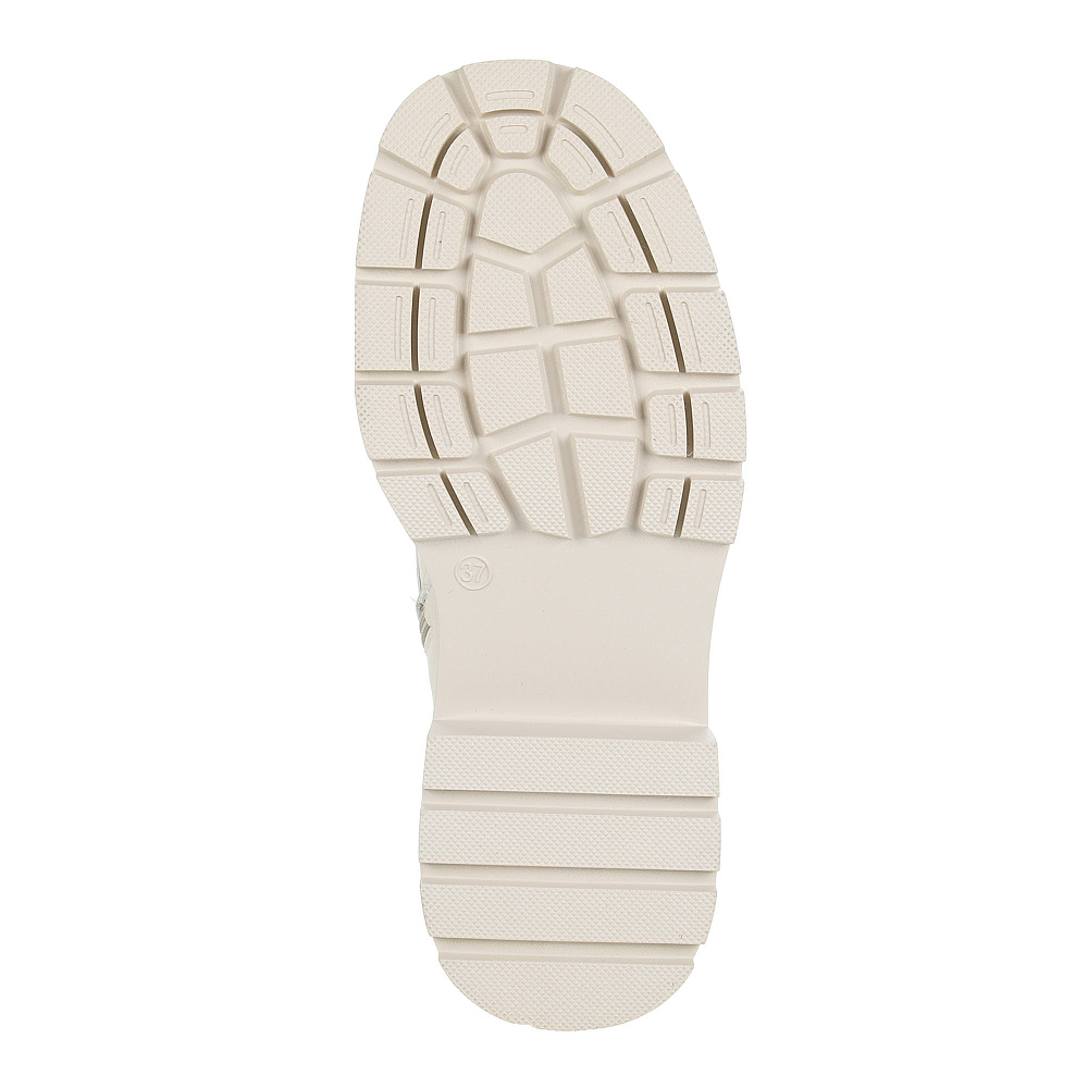 Бежевые утепленные ботинки из кожи Respect